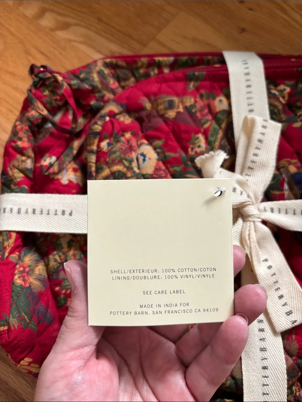 Pottery Barn Spice Route Quilted Cosmetic Bag Set of 2 NWT